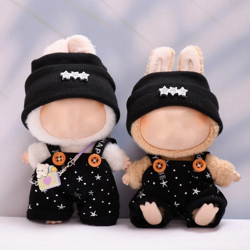 

15-17cm Plush Doll Clothes For Labubu Star Overalls Designer DIY Accessories Decor Toy Keychain Pendant Dress Up Party Gifts