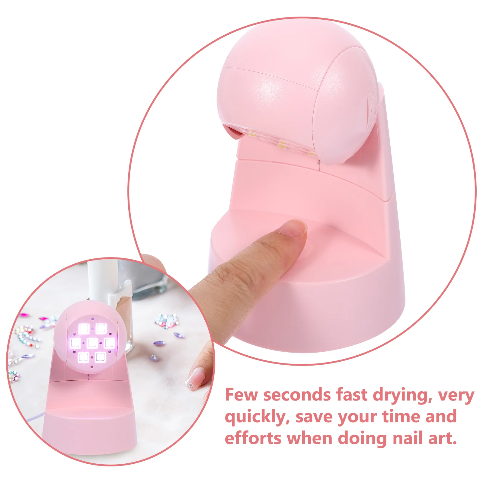 โคมไฟทำเล็บมืออาชีพสำหรับร้านทำเล็บ เครื่องอบเล็บแบบ USB แห้งเร็ว ประหยัดพลังงาน ใช้ได้ทั้งที่บ้านและเดินทาง