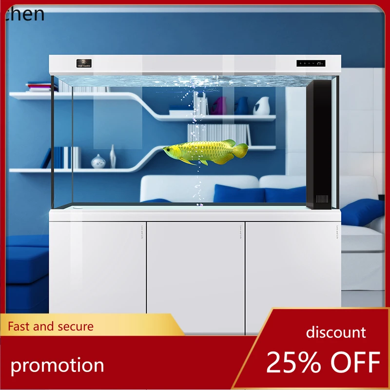 

HXL ultra-white fish tank smart small and medium living room screen bottom filter ecological glass aquarium