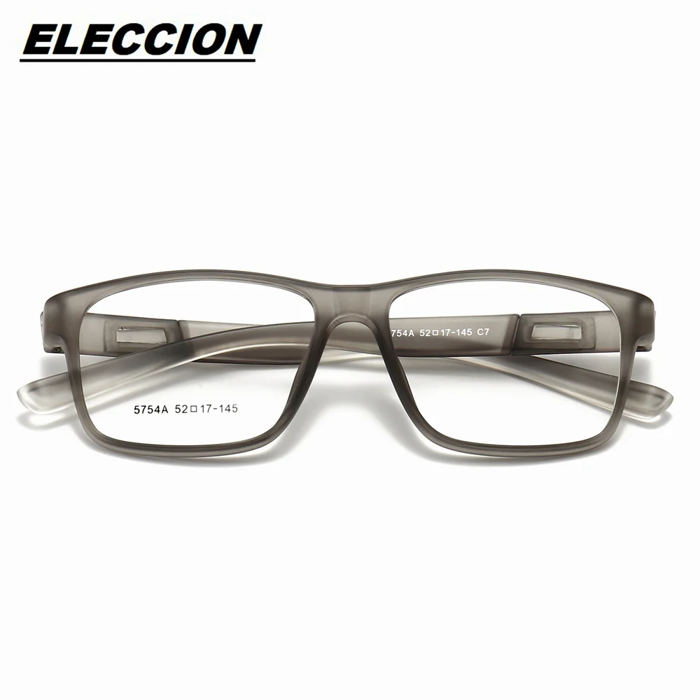 ELECCION TR90 Eyeglass Frame Ultra Light Sports Anti slip Men's Glasses Frame Optical Prescription Glasses 5754A