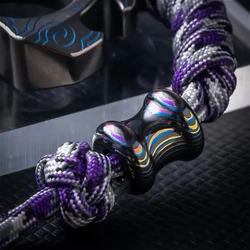 Superconducting Zirconium Damascus Paracord Beads EDC Upgrade Fingertip Spinner DIY Hobby Accessories Outdoor Tool EDC Accessory