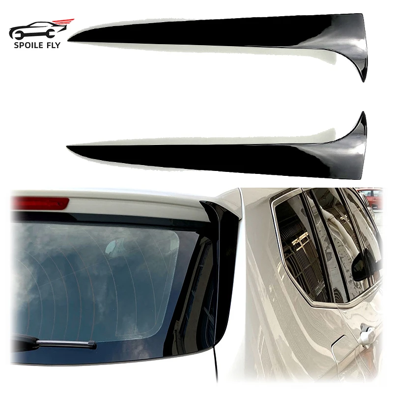 

2Pcs 2011 To 2017 For BMW X3 F25 Rear Window Side Spoiler Wing Sticker Trim Canards Splitter Body Kits Tuning By ABS Gloss Black