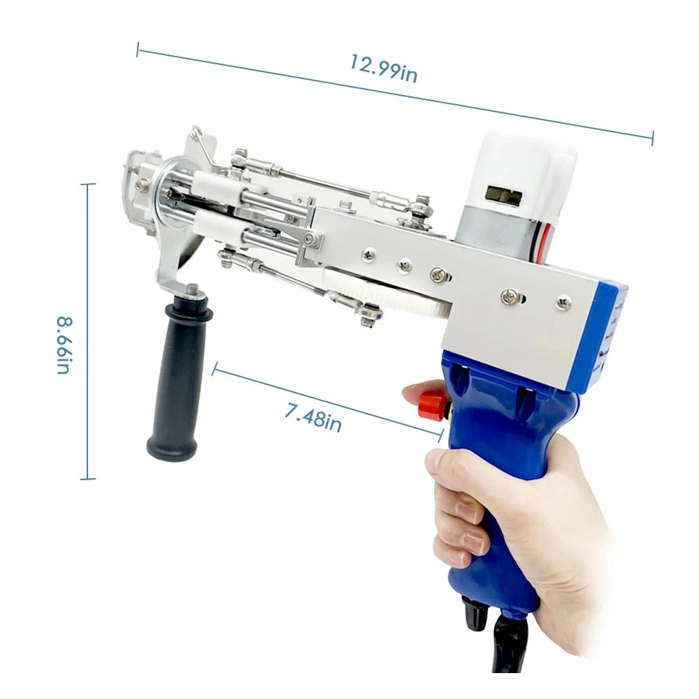 

Tufting Gun Carpet Weaving Gun Cutting Loop Velvet 2-in-1 Blue Classic Electric Tufting Gun Carpet Weaving and Flocking Machine