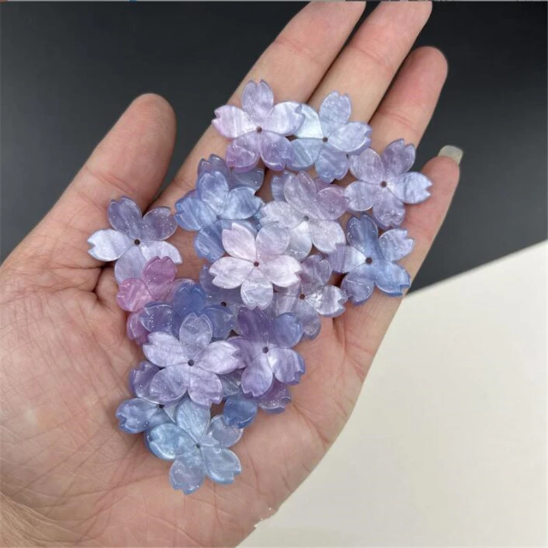 10Pcs/Lot New Retro Acetic Acid 24MM Flower Torus Charm Connectors Diy Earrings Jewelry Making Resin Acessories Material