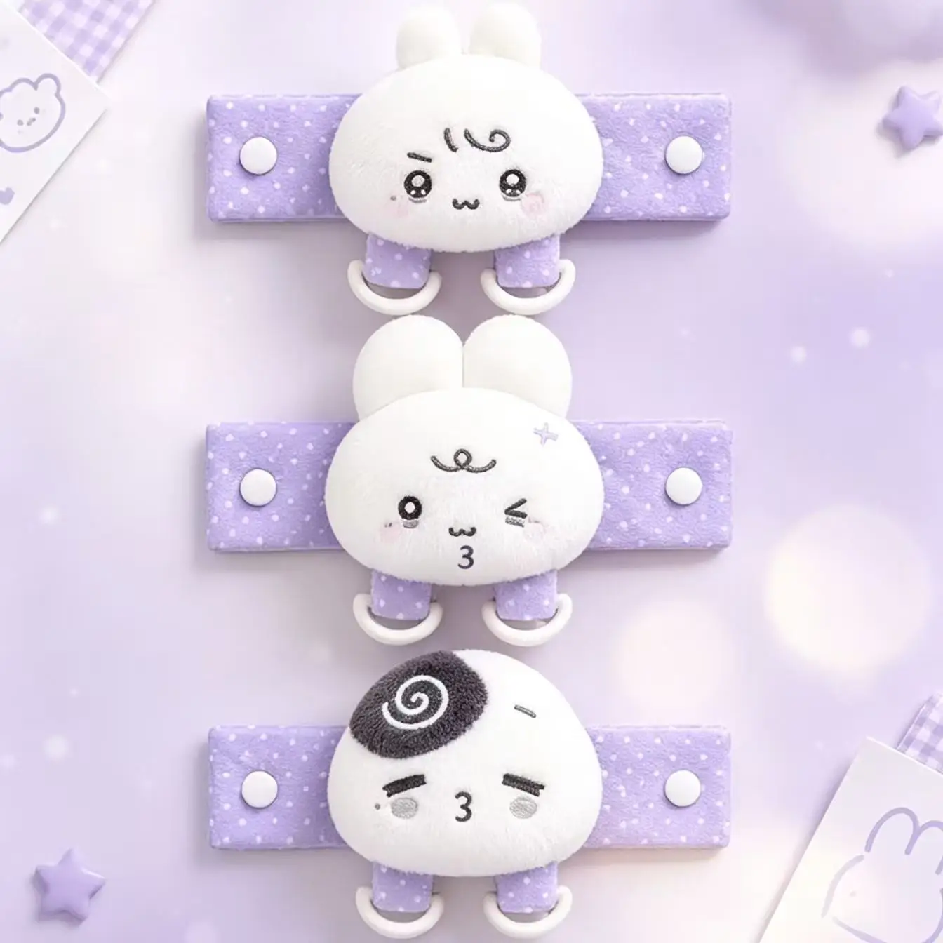 Korean Ins Cute Plush Cartoon Cat Doll Pendant Glasses Buckle Expansion Pack Cute Girl Backpack Couple Packaging Decoration Gift