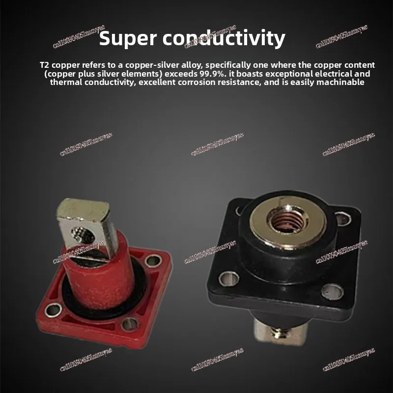 Square 400A copper lithium battery terminal through wall battery connector