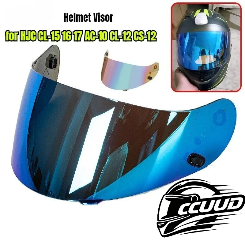 New Motorcycle Helmet Visor for HJC CL-15 16 17 AC-10 CL-12 CS-12, Anti-UV Dustproof Helmet Lens Helmet Accessories Sunglasses
