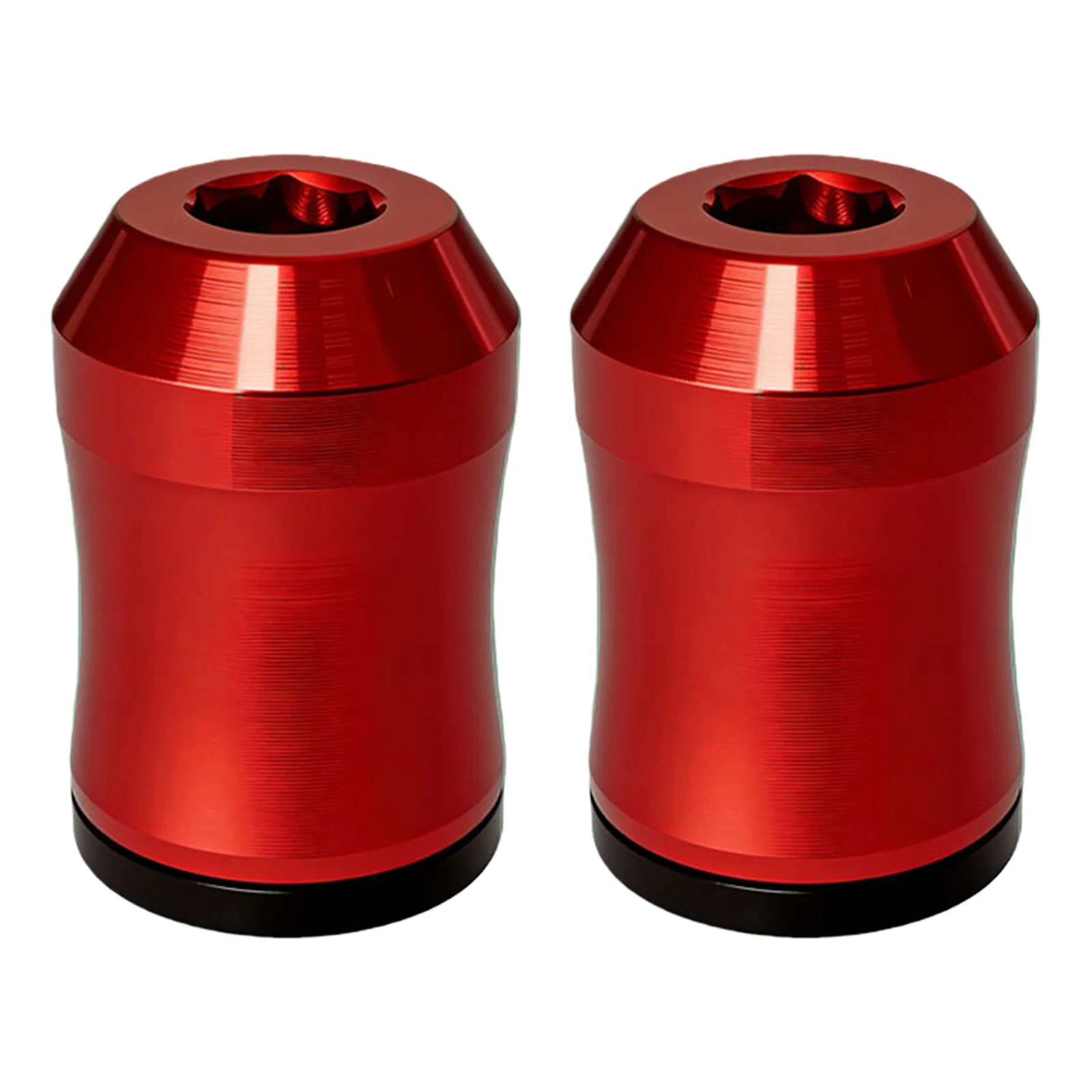 2Pcs Magnetic Screw Rings Aluminum Alloy Magnetized Ring Screwdriver Bits 6.35mm Magnetic Ring Impact Screwdrivers Anti-Slip