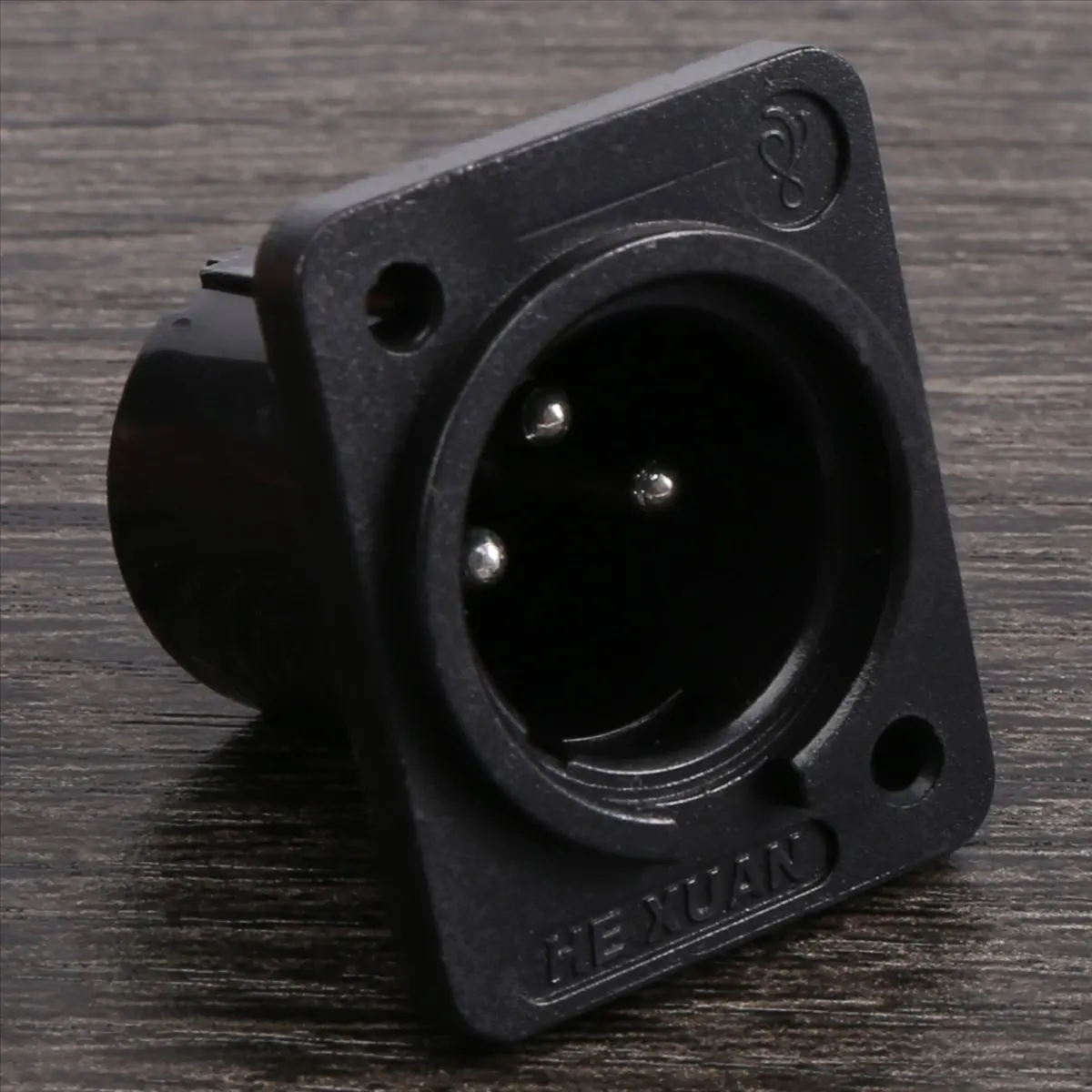 A77K XLR Male Plug Straight Terminal Panel Mounted Connector 10 Pieces