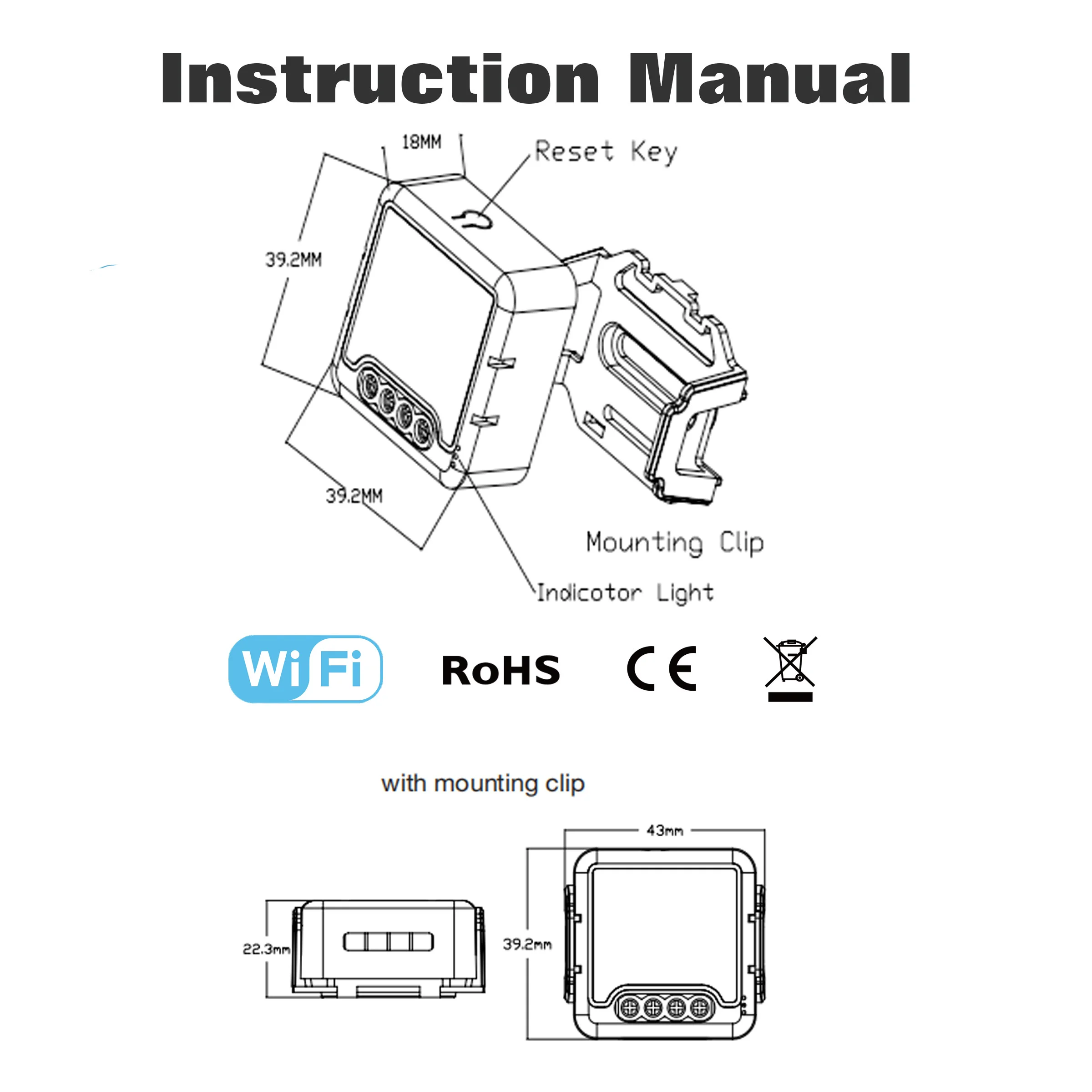 16A Tuya Smart WiFi Switch Modulo 1/2/3/4 Gang Switch Mini Smart Breaker Smart Life Control Supporto Alexa Google Home