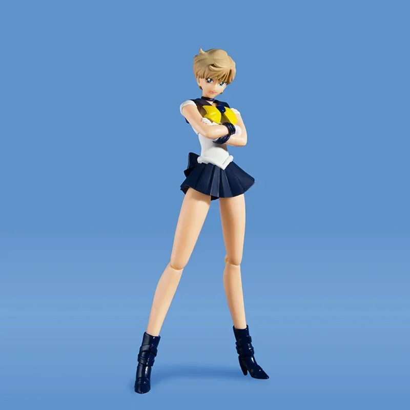 W magazynie Oryginalna figurka anime Bandai SHF Sailor Moon Tenoh Haruka Uranus Animacja Kolor Anime Figurka akcji Model Zabawki Prezenty