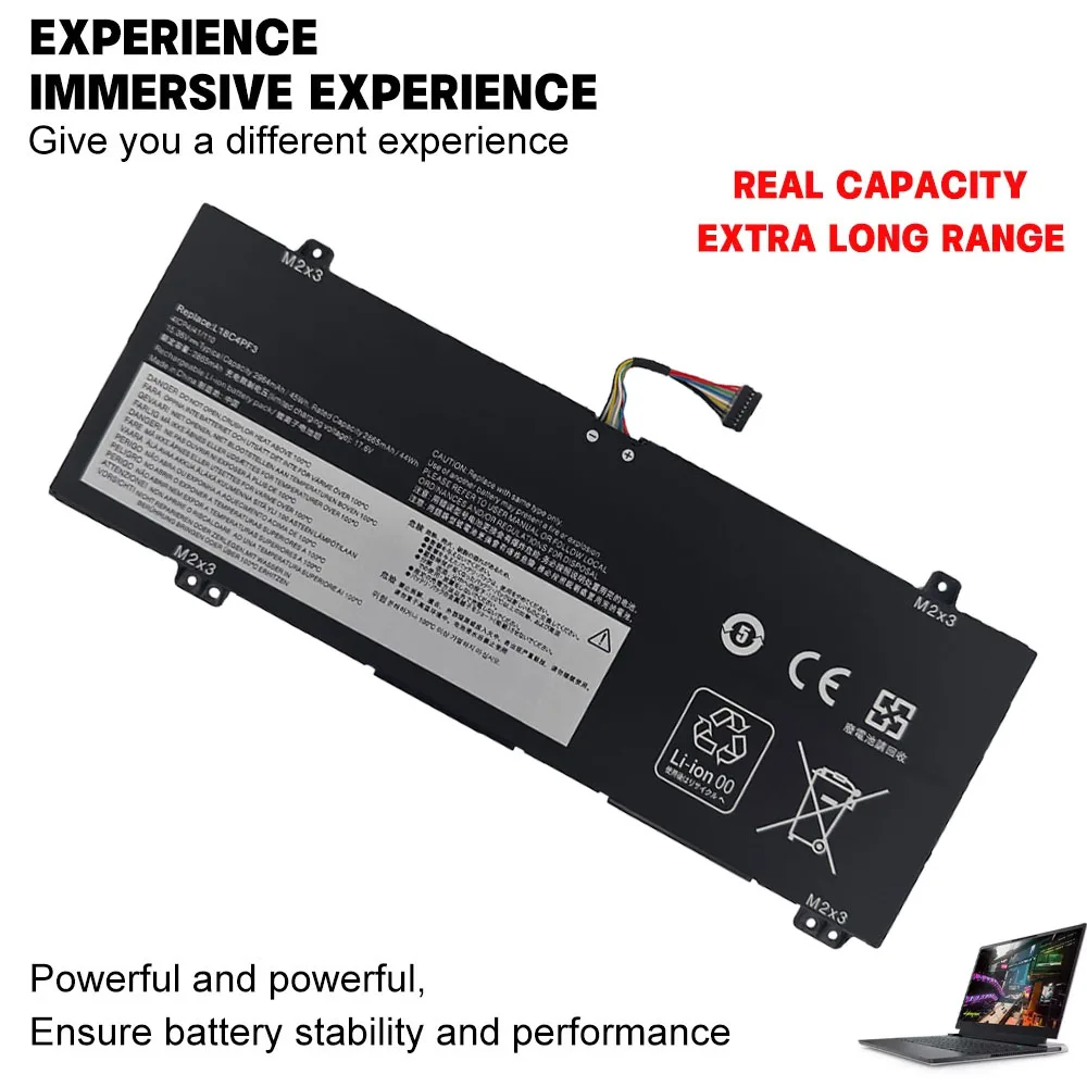 L18C4PF3 L18C4PF4 Battery 15.36V 45Wh 2964mAh for Lenovo IdeaPad C340-14API/14IWL S540-14API/14IML Flex-14API/14IML/14IWL