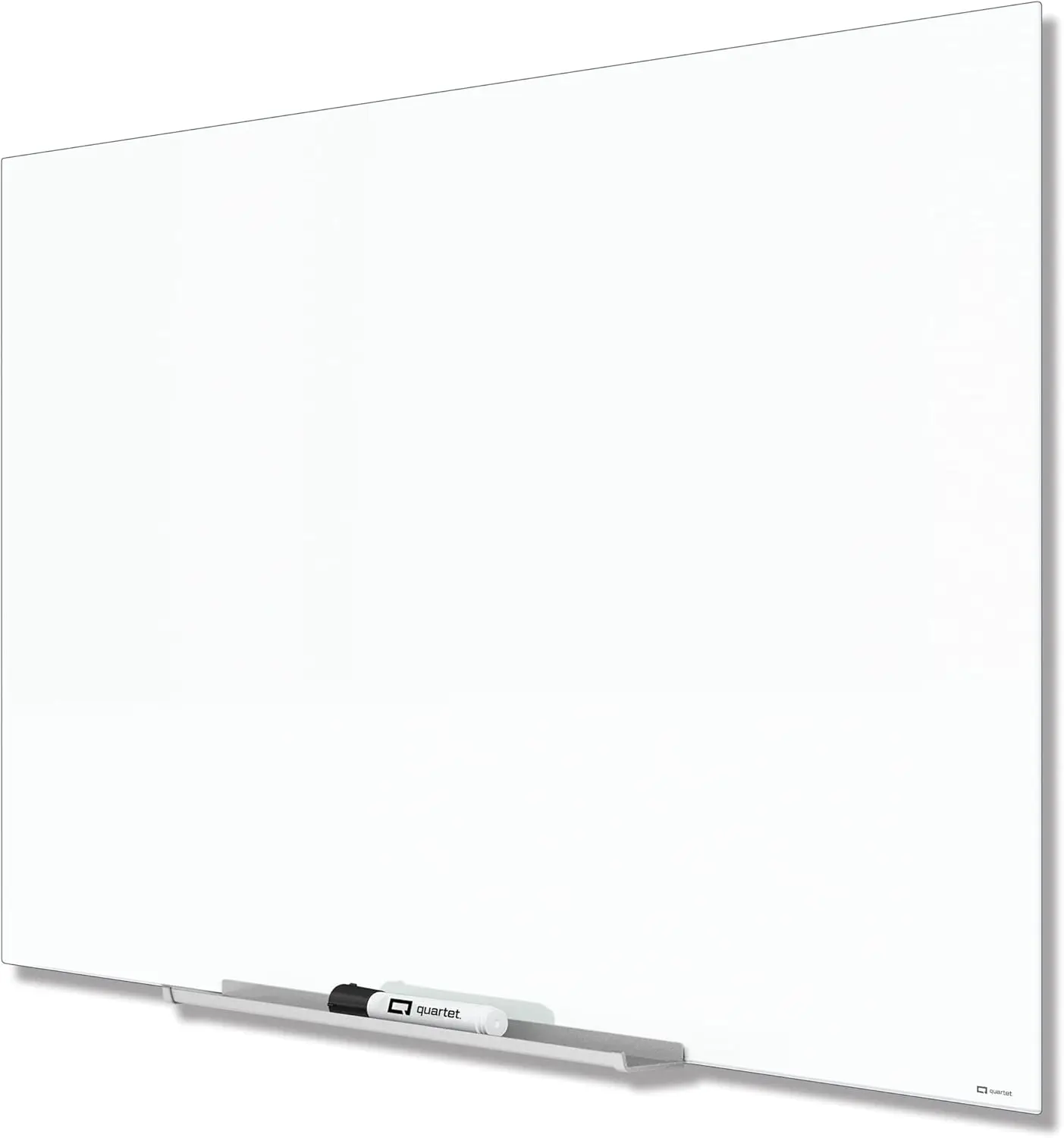 

39x22 Inch Magnetic Glass Whiteboard with Invisible Mount, Horizontal Wide Format Dry Erase Board