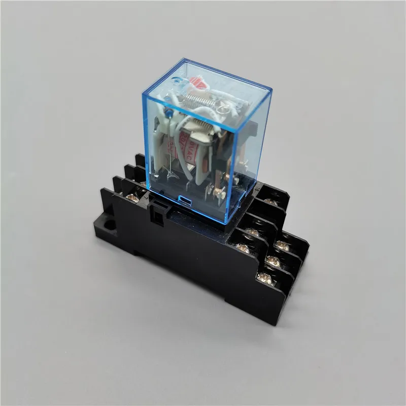 1pcs My3 Hh53p My3nj Micro Coil Power Relay 11 Pin 3No 3nc LED Lamp 5A AC 110V 220V with Socket DC12V DC24V with base