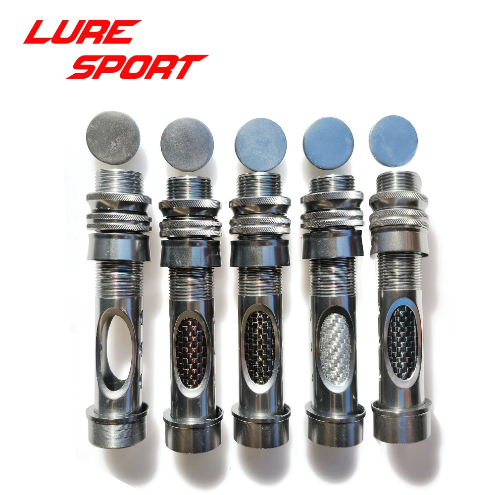 LureSport 2pcs  Fly Reel seat Aluminum body Carbon Tube Fishing Rod Building Component Repair Pole DIY Accessory