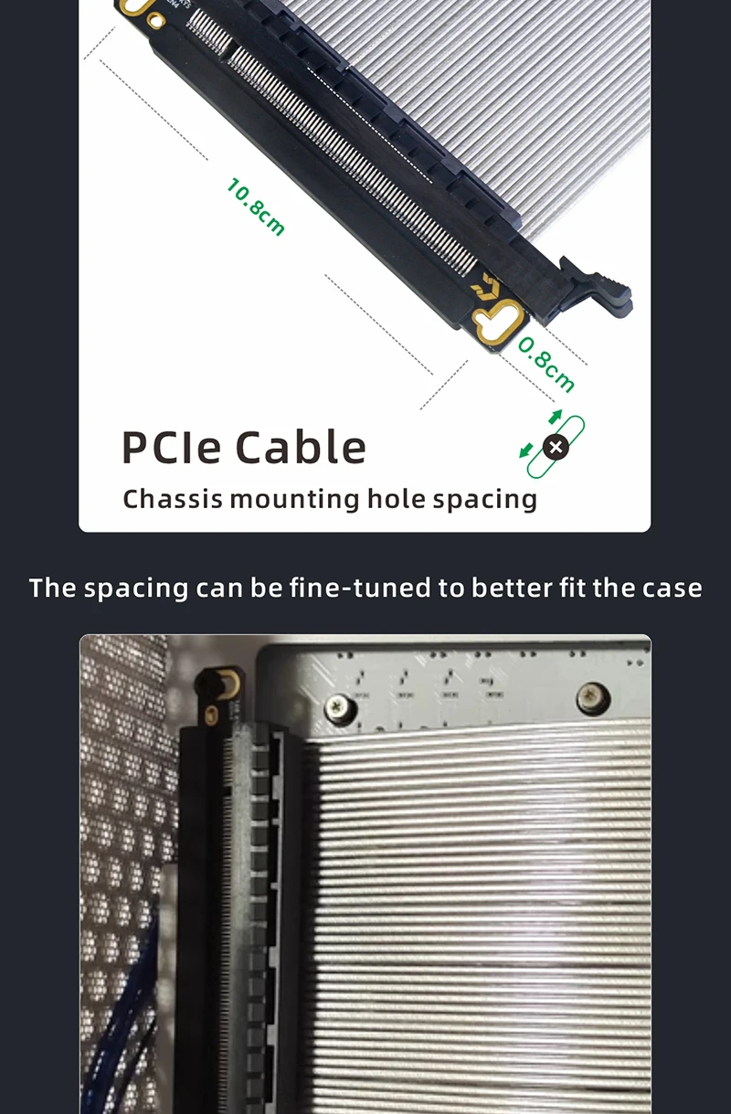 Cavo Riser PCIe 4.0 X16 Schermato Per Montaggio Verticale Scheda Grafica – Prolunga Alta Velocità Per Gaming, Dual Reverse