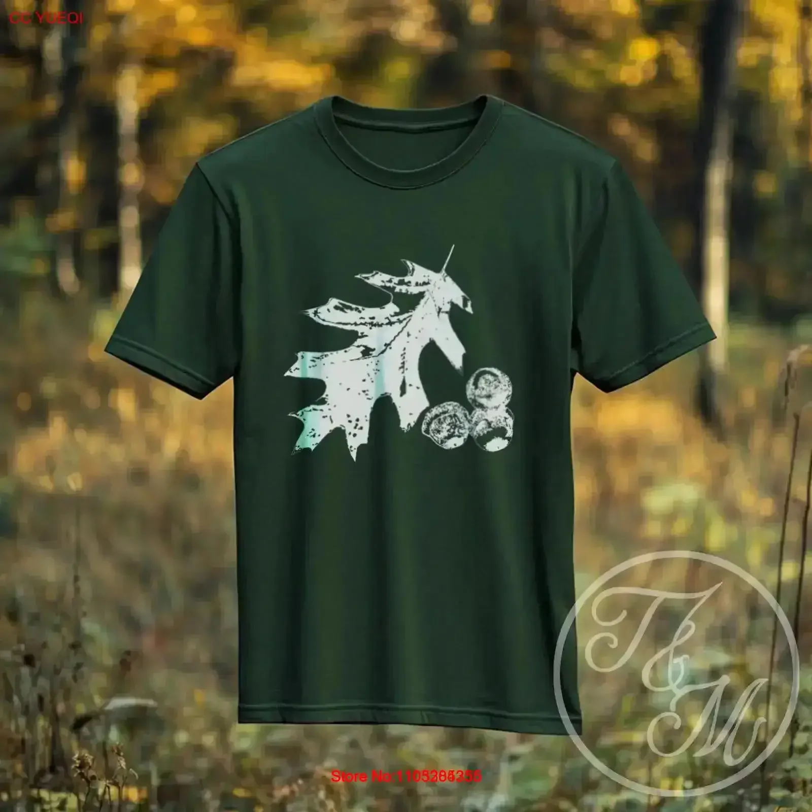 Oak Leaf and Acorns T Shirt Minimalist Botanical Rustic Cottagecore Arborist Top Nature Lover Simple Botany White vintage Soft