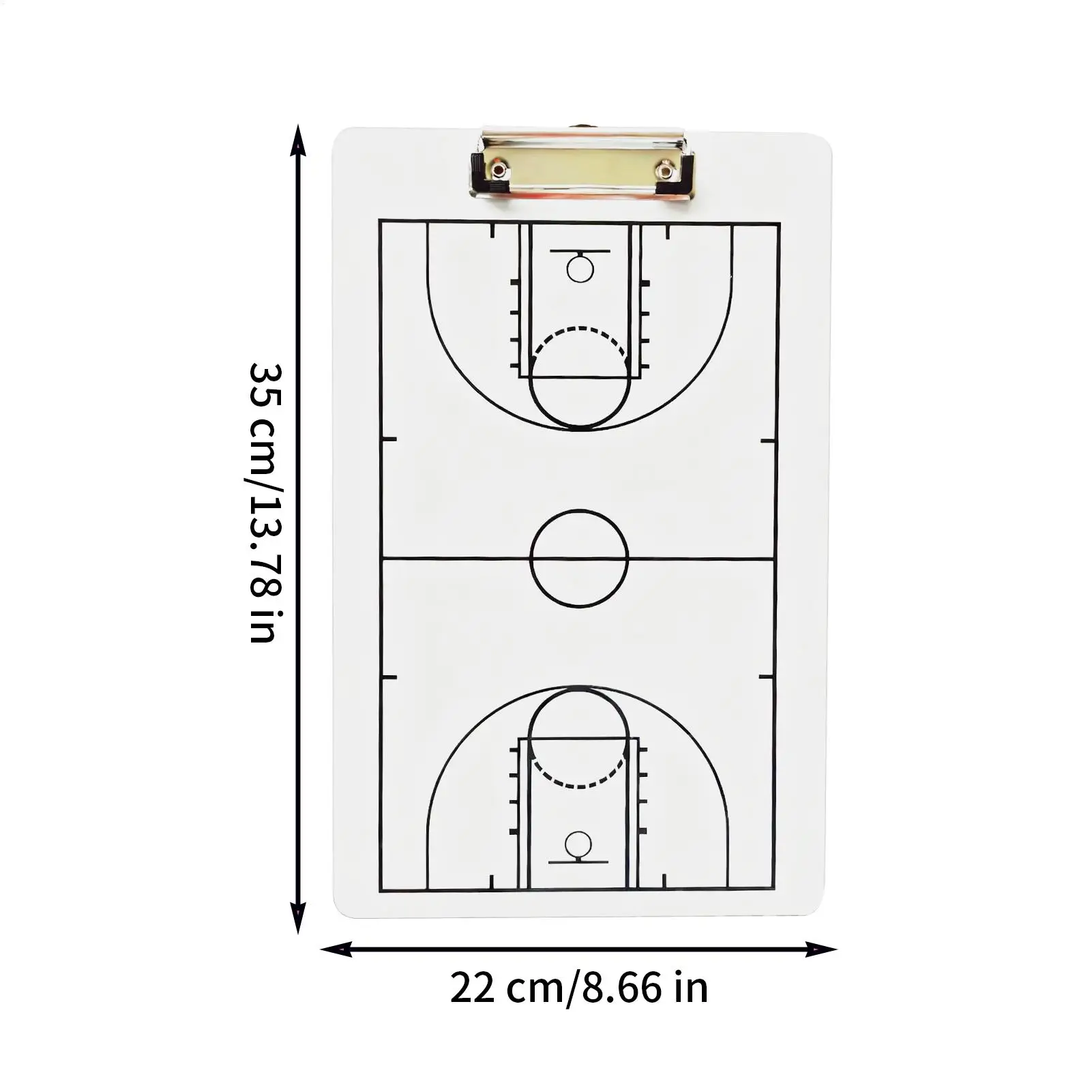 Portapapeles de entrenamiento de baloncesto, pizarra blanca de borrado en seco de doble cara con marcador para tácticas de competición de entrenamiento deportivo