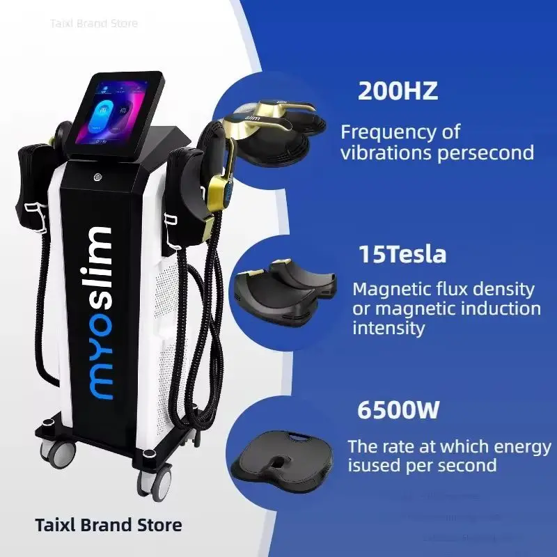 MYOslim EMS Body Sculpting Machine Body Sculpt 6500W 200hz Fat Removal Muscle Fitness Sculpting Machine