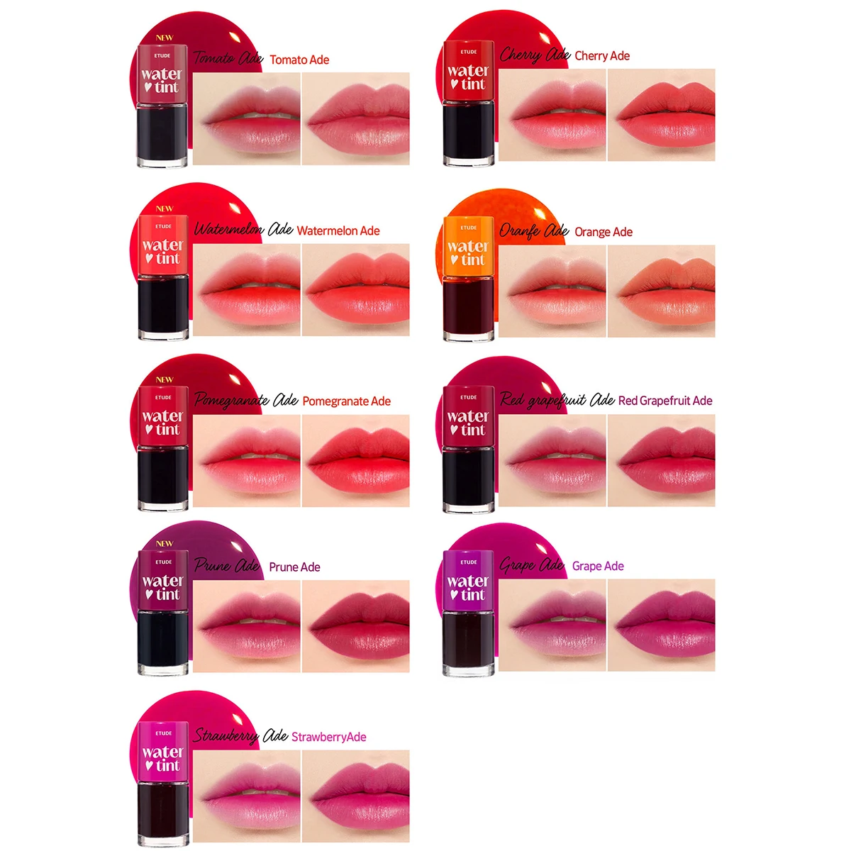 ETUDE Dear Darling Water Tint, Non appiccicoso e traspirante, Finitura trasparente simile ad acquerello, Tinta labbra schiarente, K-Beauty, Trucco coreano