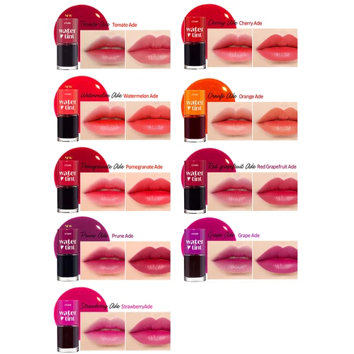 Imagen 2 del producto ETUDE Dear Darling tinte de agua, no pegajoso y transpirable, acabado transparente similar al acuarela, tinte de labios iluminador, K-Beauty, maquillaje coreano