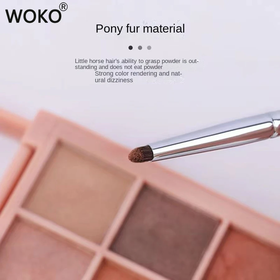 التفاصيل فرشاة ظلال العيون فرشاة للمكياج لطخة كحل لطخة فرشاة شعر الحصان رأس مستدير أداة ماكياج ظلال العيون الدقيقة #3