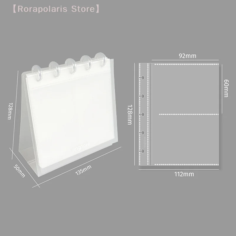 [cc]10/20Sheets Pockets Transparent Photo Album Binder For 3 Inch 3.5 Inch Postcard Photo Book Photocard Holder