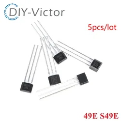 5PCS/LOT 49E Hall Element OH49E SS49E Hall Effect Sensor Linear Switch Sensors