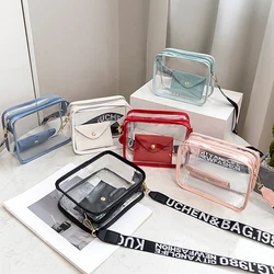 Women Transparent Bagwith PVC Clear Purse Crossbody Shoulder Bags With Removable Strap