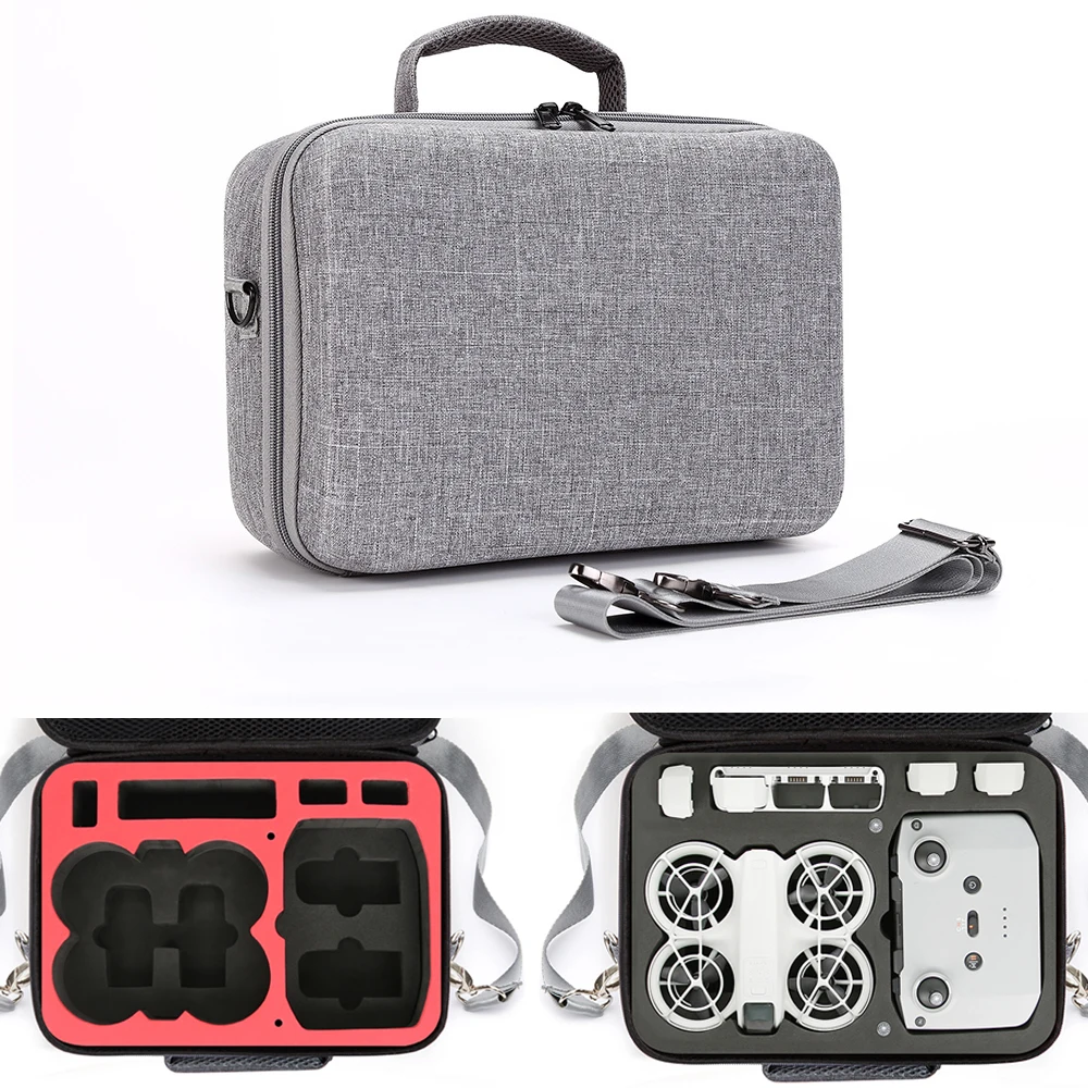 Drone Multi Box For DJI NEO Storage Bag Protector Shoulder Strap Carrying Case Nylon Gray/Black EVA Handbag Shockproof Box Mini