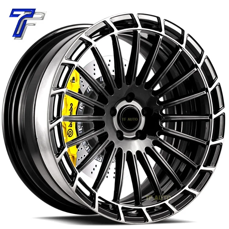 5x114 Custom Polish sliver 17 20 inch Alloy Aluminum Car Rims wheels JWL VIA For G70 F92 Audi RS6