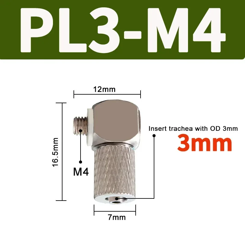 Produktbild von M-Serie Miniatur-Pneumatikanschlüsse – M-5AU-4 / M-5ALU-4, Außengewinde, Für Luftschlauch, Schnellmontage, M3–M6