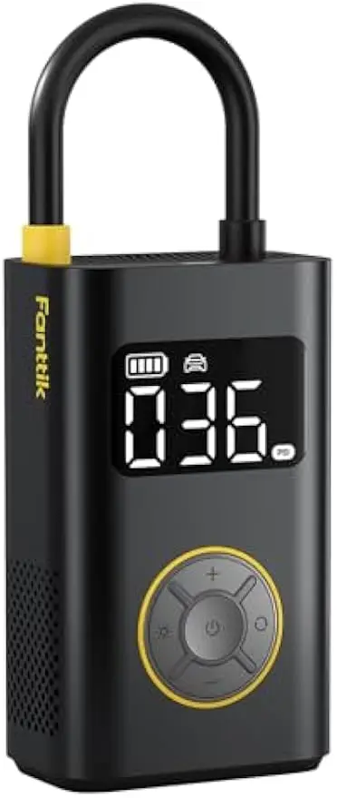 

Портативный насос для шин для автомобилей и велосипедов, быстрый электрический насос на 1 минуту с цифровым манометром, воздушный компрессор 150PSI