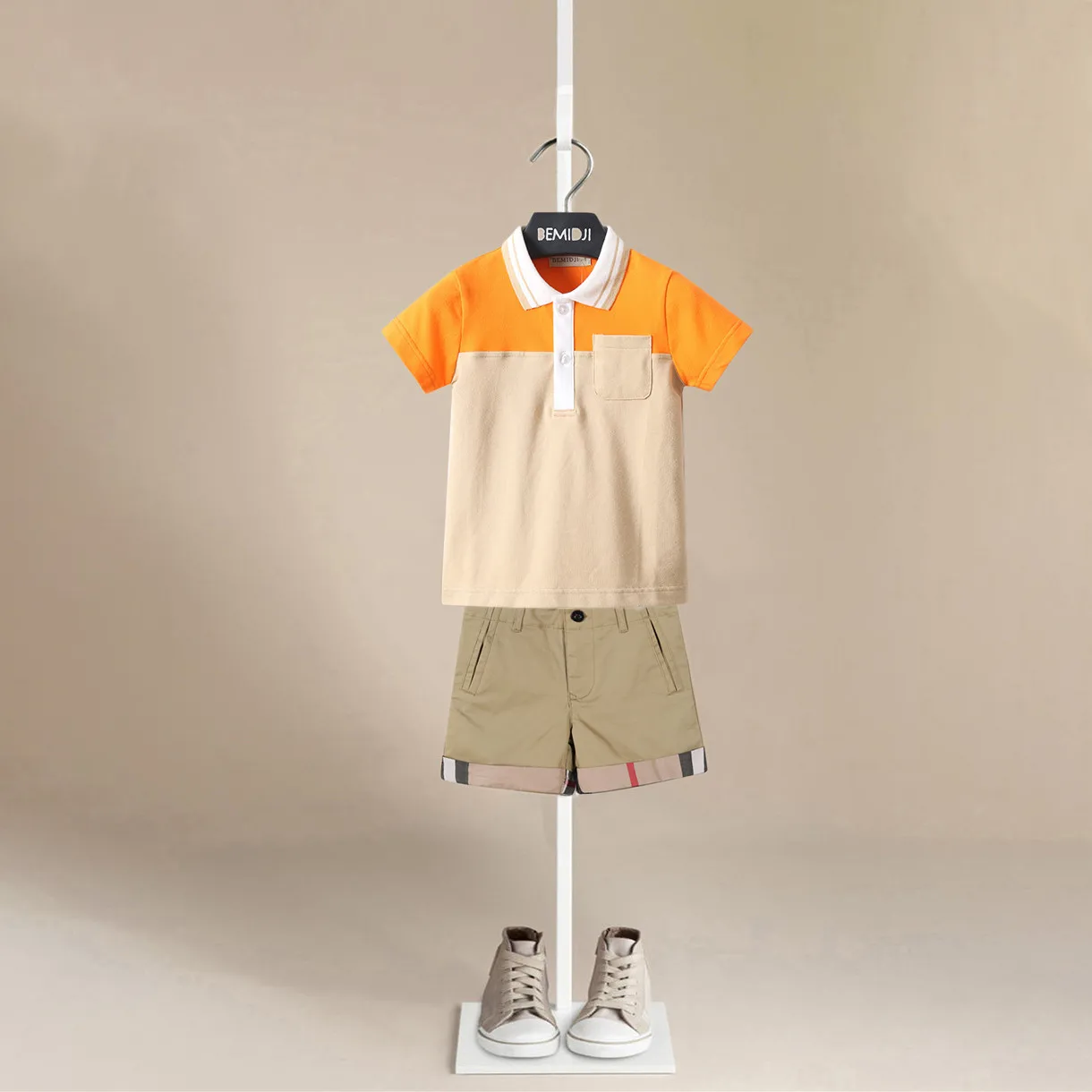 

Children's Clothes Suit Boys Summer Polo Shirt Shorts Set New Baby Boys Short Sleeved Shirt Pants Two-piece Set Boys Clothes