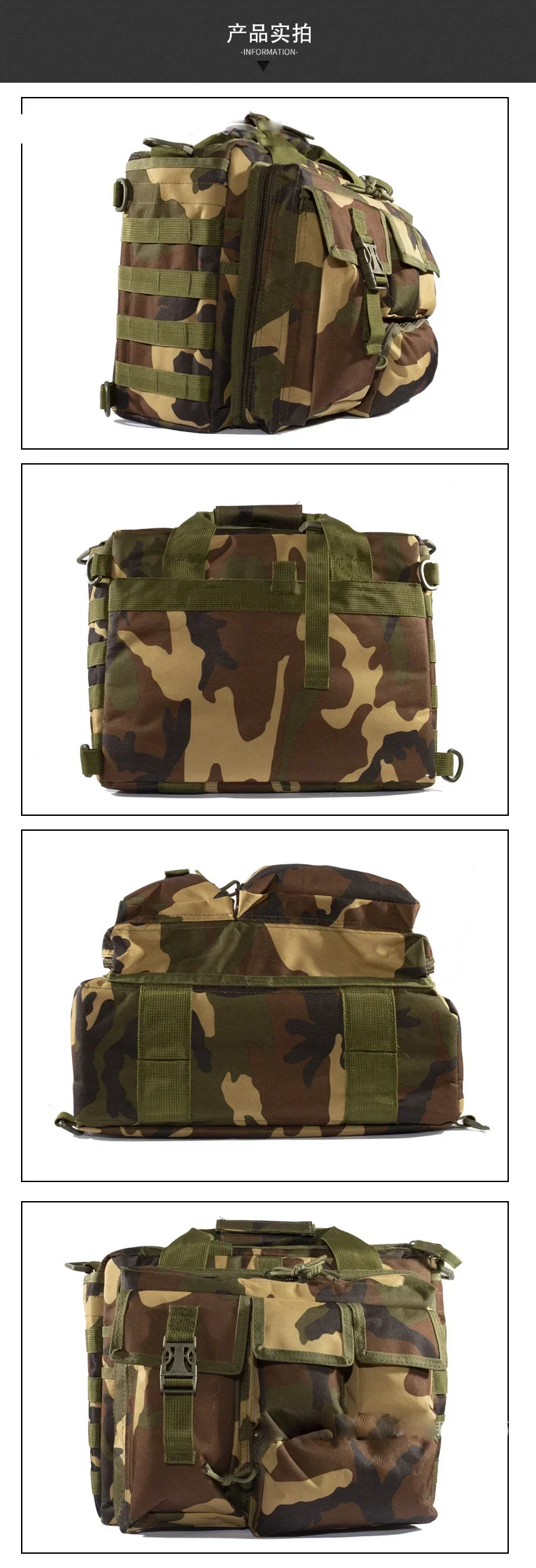 Taktische Jagdtasche für Herren, 14,1-15,6 Zoll Laptop-Messenger, Multifunktionale Computertasche mit Gepolstertem Fach – Detail 10