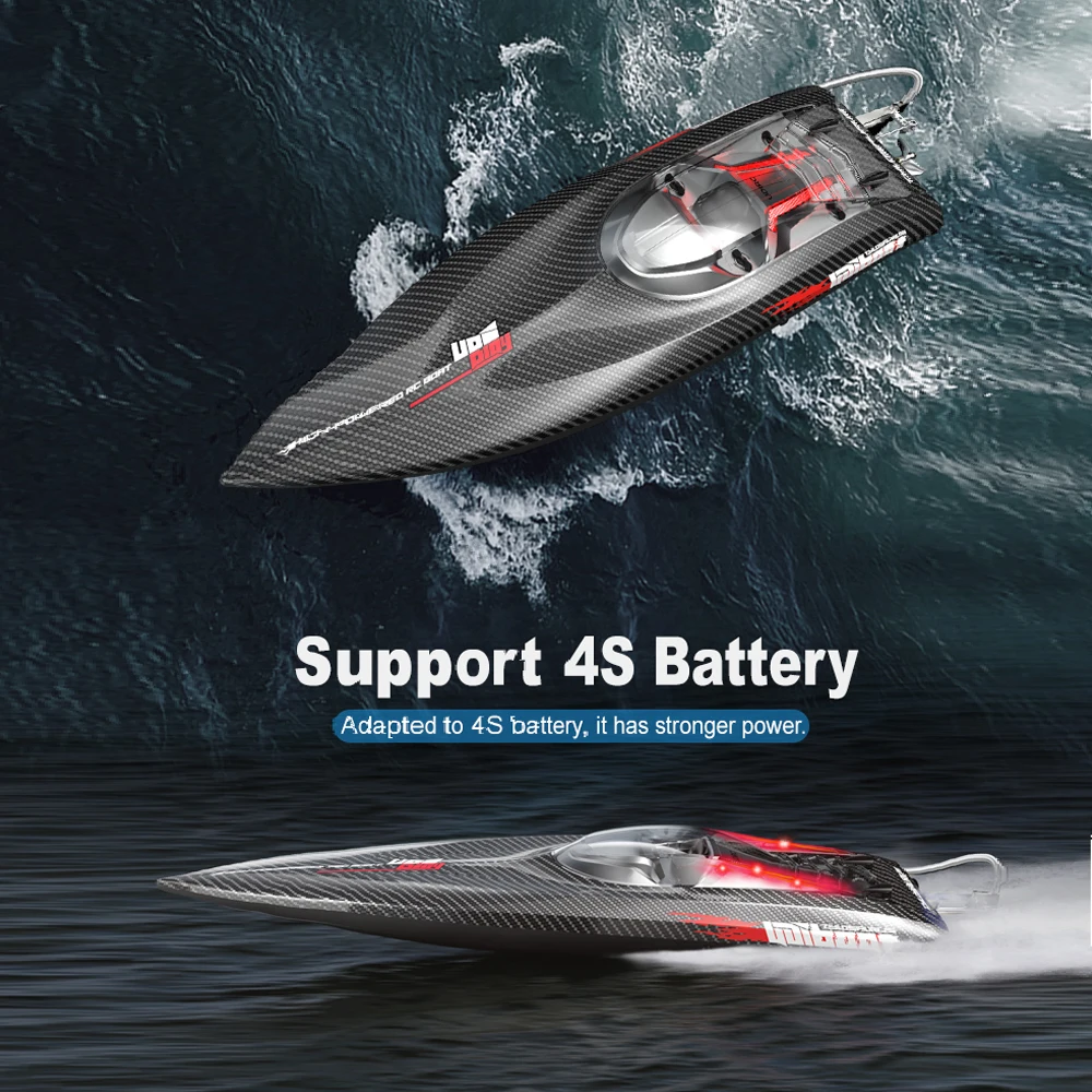 UDI022 RC Speedboat 650MM 50KM/H High Speed Boat 2.4G Brushless Radio Control Alloy Steel Boat Toys support 4S Battery