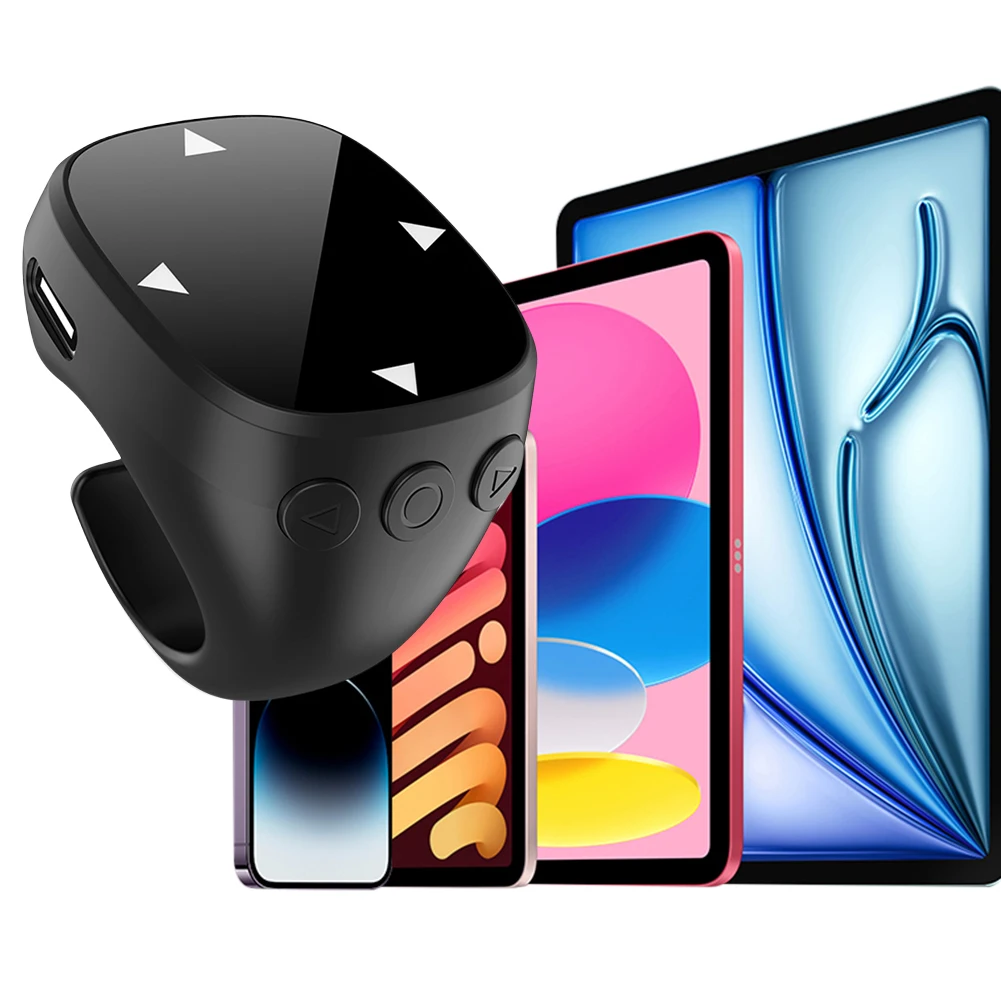 For  Scrolling Ring BT 5.3 Video Scrolling Remote Control Page Turner Scroller Finger Remote for Android iOS iPhone iPad