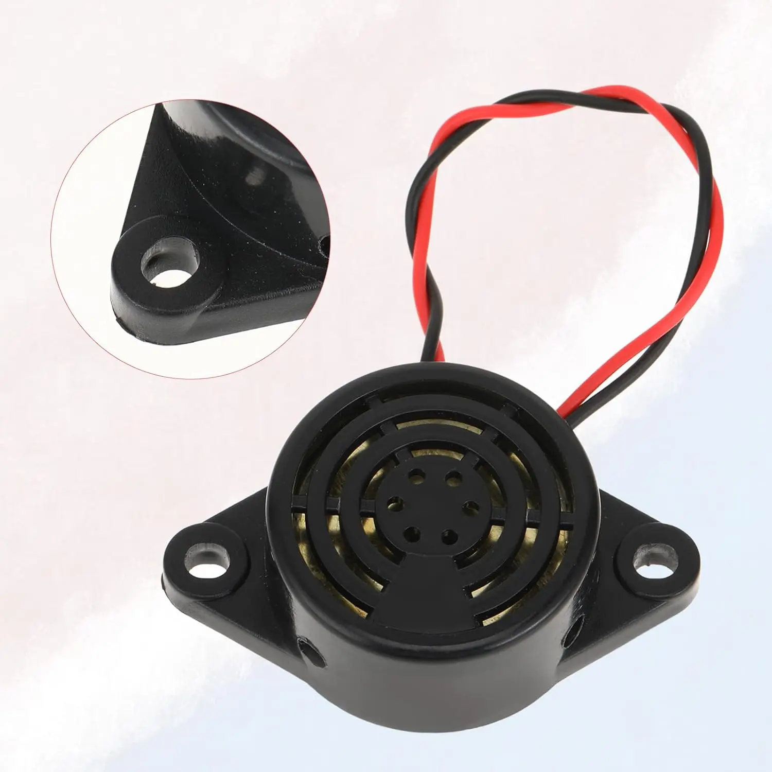 4 قطع SFM-27-W صفارة إنذار نغمة الأجراس، تيار مستمر 3-24 فولت 90 ديسيبل صفارة إلكترونية بيزو نشطة، مكبر صوت أسود مستمر