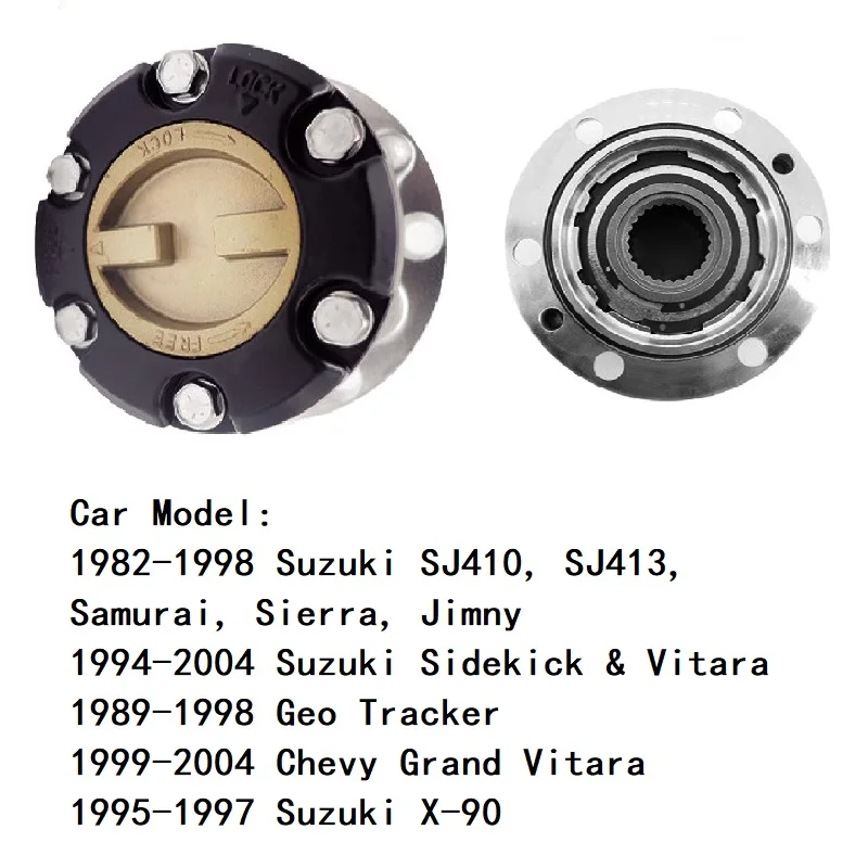 For Suzuki Samurai SJ413 Mechanical Hubs Free Wheel Locking Hubs Vitara Jimny SJ410 X90 Escudo Sierra Alloy 4381060A00 26 Spline