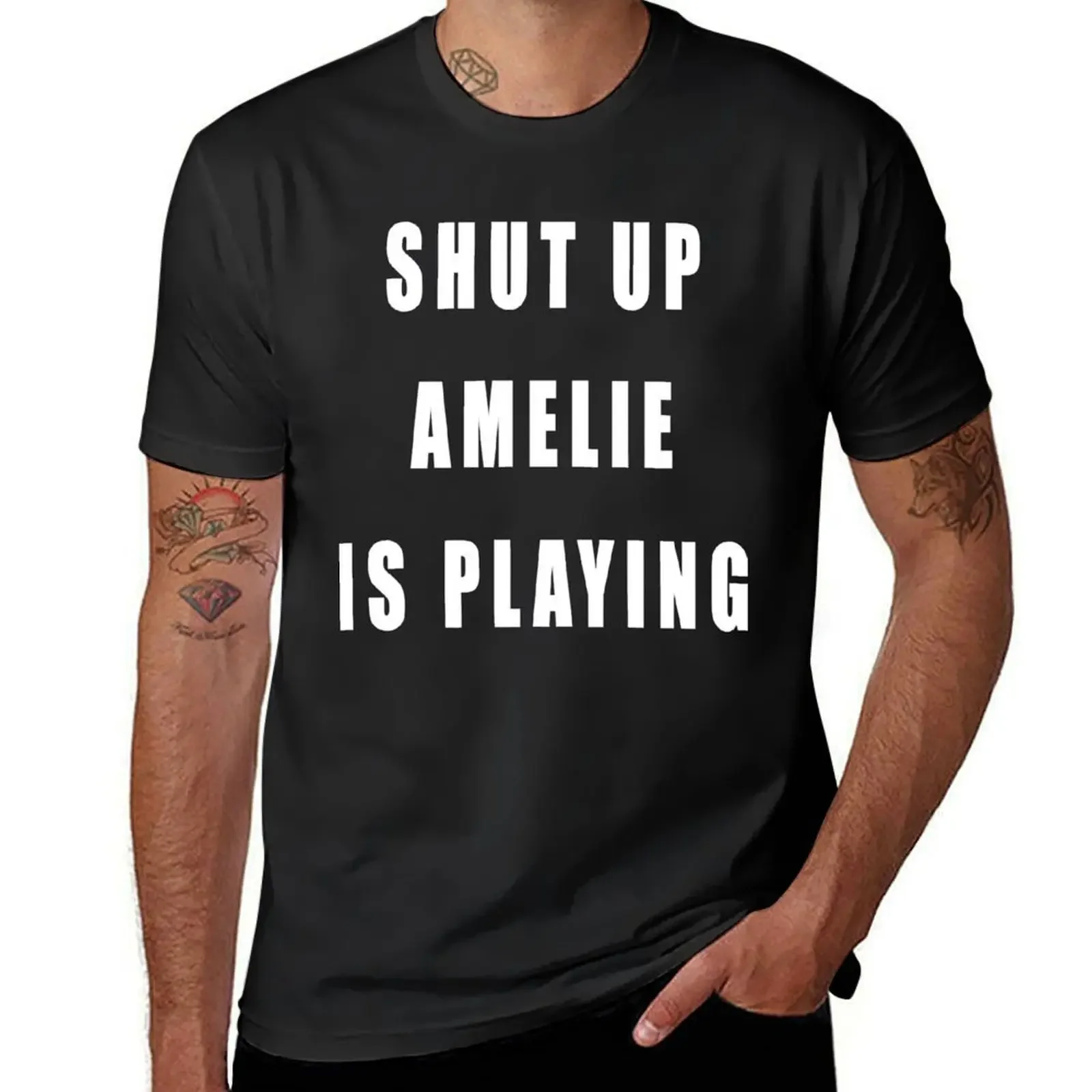 Amelie Lens play techno T-Shirt new edition quick drying plain white t shirts men