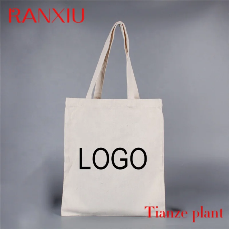 Custom Wholesale Custom Printed plain canvas tote bag with zipper cotton promotion waterproof white tote bag