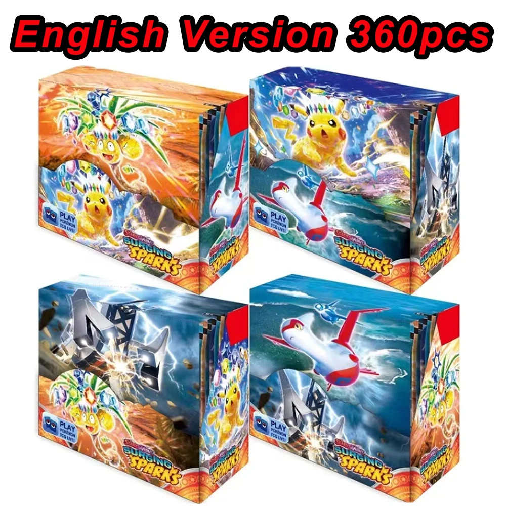 360Pcs/Set Pokemon Card Surging Sparks Stellar Crown 151 Obsidian Flames Ultra Prism English Booster Battle Transaction Card