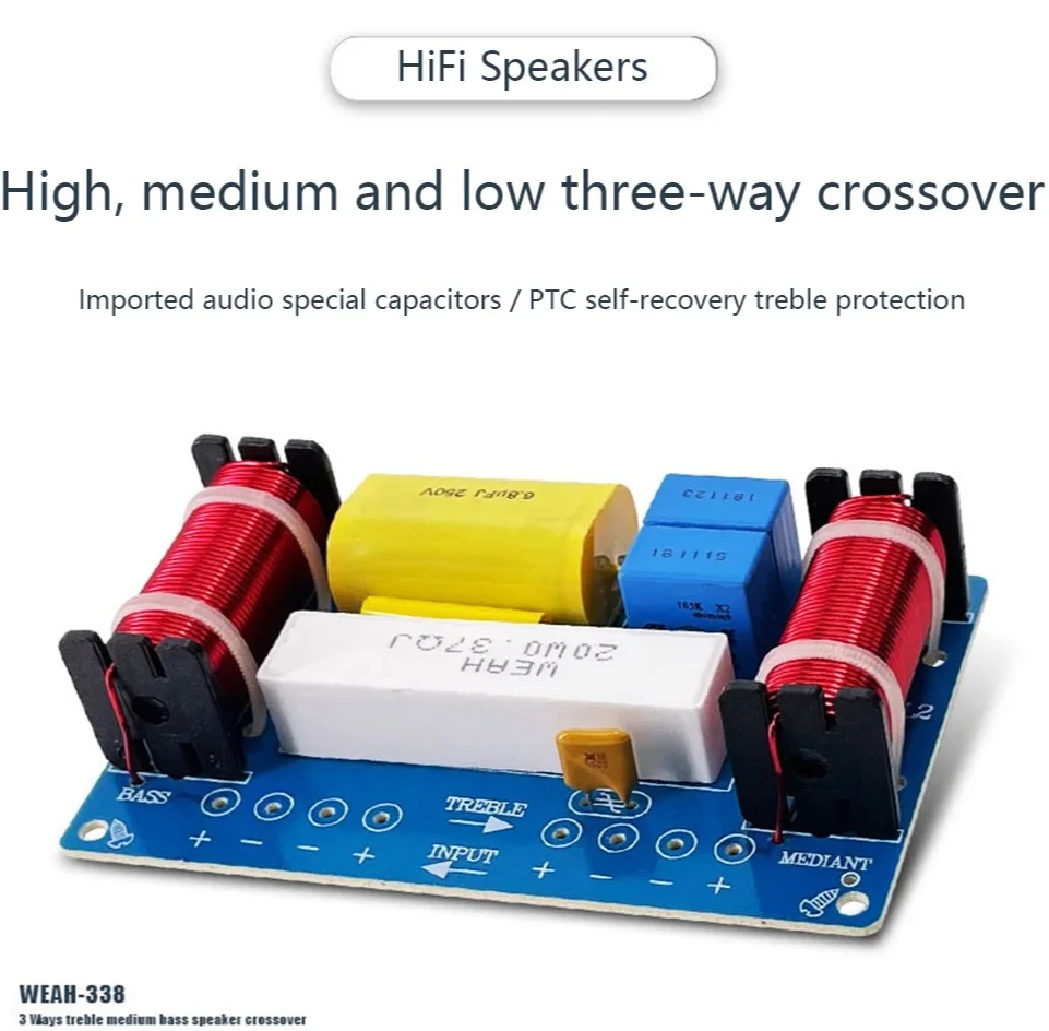 10 قطع 8 بوصة ثلاثة مقسم صوت عالي الدقة 3 قنوات، تردد عالي + تردد متوسط + مرشح مكبر صوت مقسم منخفض التردد