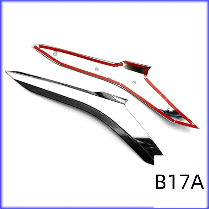 

BT-1 Pair Car Headlight Eyebrow Cover Trim Car ABS Chrome For Toyota Alphard Vellfire 2016-2019