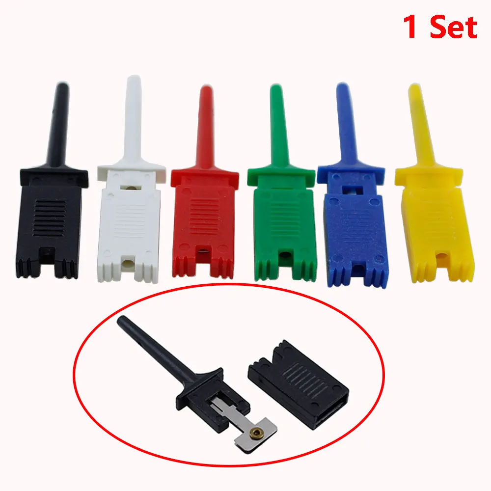 1 set Flat Test Hook Clips For Logic Analyzer Gripper Probe Telescopic Hook Clamp Jumper Wire Soldering Electronic Testing Claw