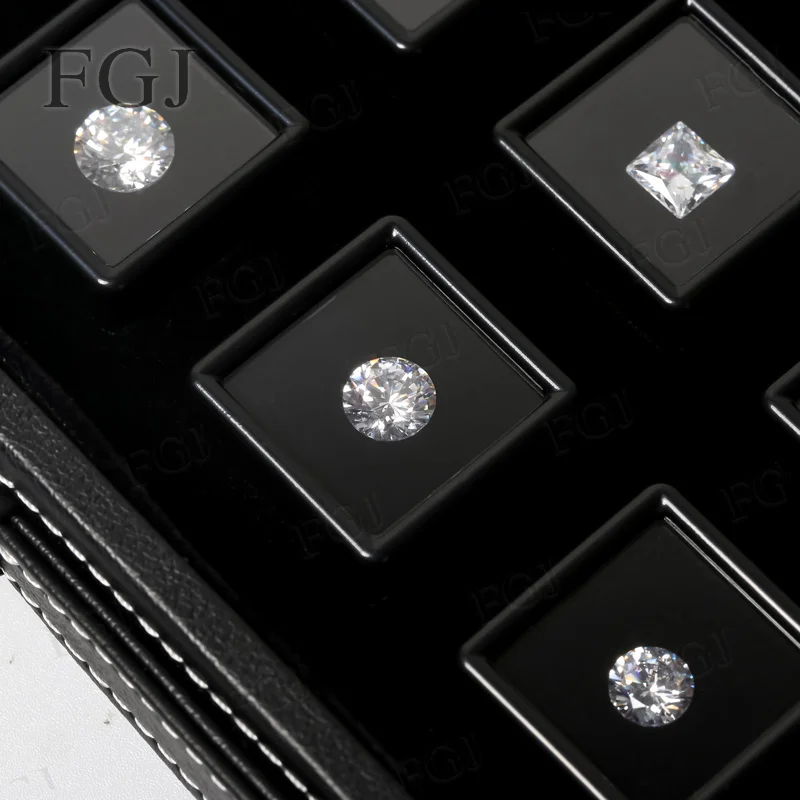 Diamond Carat Size Comparison Kit Various Shapes 5A Cubic Zirconia Gemstone Sample Set Custom Logo Jewelry Store Reference Chart