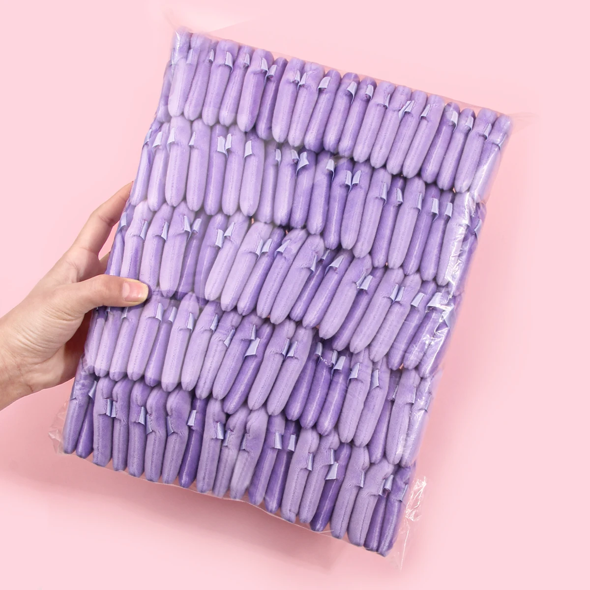 Puff triangular de 100 piezas para maquillaje, polvos sueltos líquidos, cosméticos, suaves, de felpa, herramienta de maquillaje