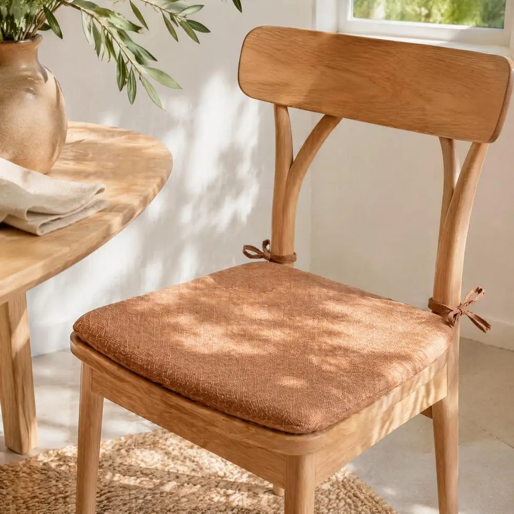 Non Slip Seat Pad with Straps Chair Cushion for Office Chair Office Chair Cushion with Ties Soft Square Seat Pad for Kids