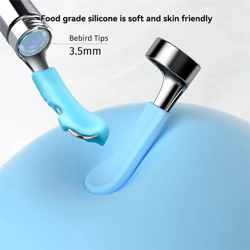 PZHI-Tips Ear 6-teiliges wasserdichtes Silikon-Ohrlöffel zur Entfernung von Ohrenschmalz, Endoskop-Ohrreiniger-Spitzen-Set für Bebird W3/R3