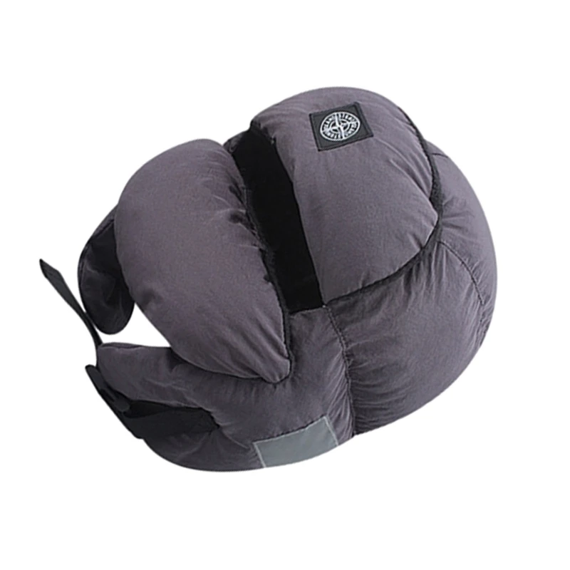 

Теплая шапка-траппер для мальчиков, шапка-бомбер со съемной маской, шляпа унисекс, ветрозащитная, Прямая поставка